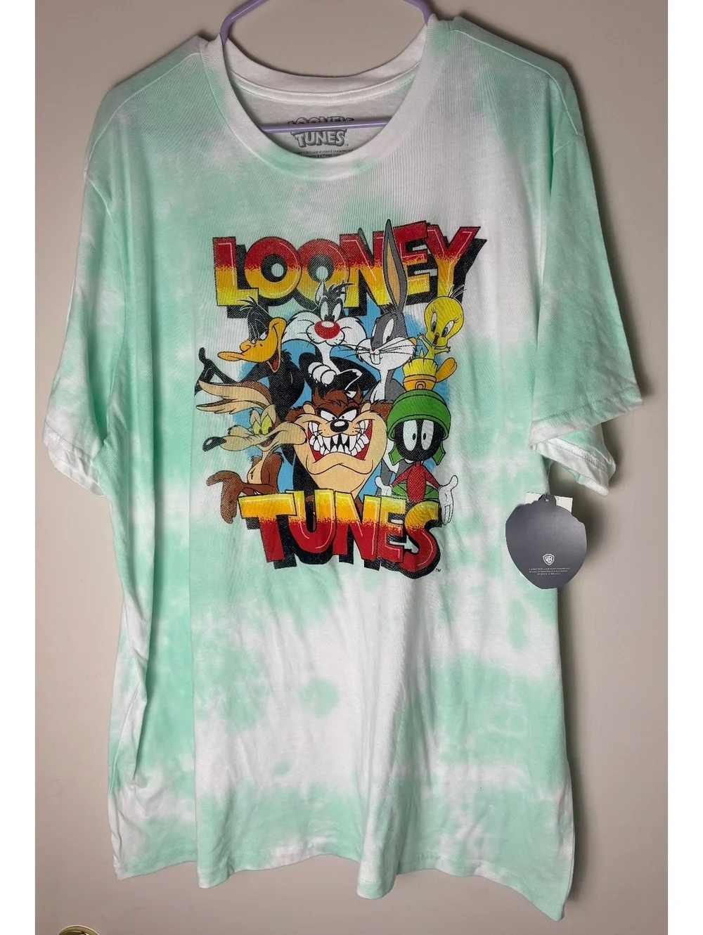 Looney Tunes 3XL Tie Dye Graphic T Shirt Bugs Bunny Taz Tweety NWT